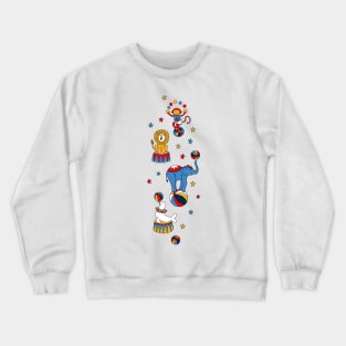 Little Circus Stars on White Crewneck Sweatshirt